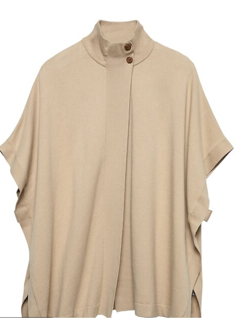 Banana Republic Factory Beige Mock Neck Poncho M/L